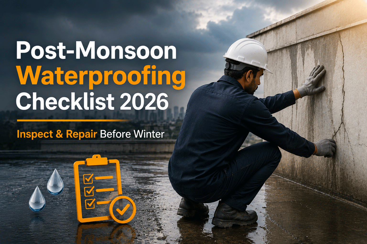 Post-Monsoon Waterproofing Checklist 2026: Inspect & Repair Before Winter